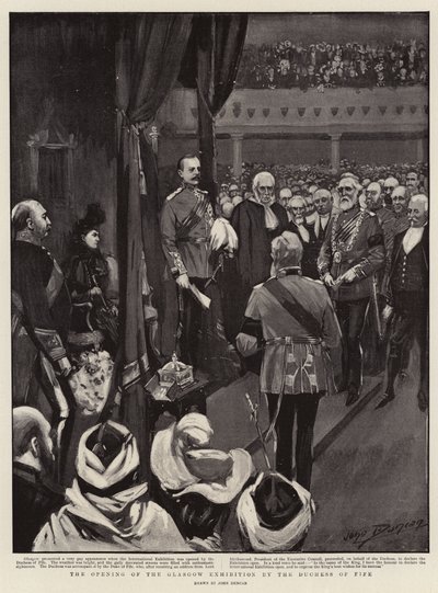 La inauguración de la Exposición de Glasgow por la Duquesa de Fife de after John Duncan